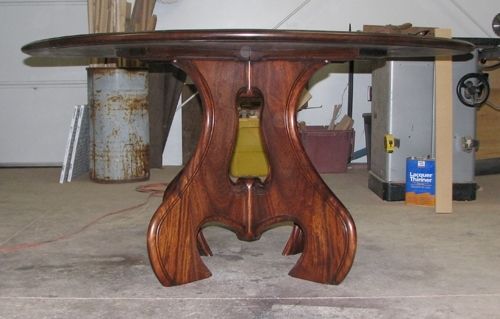 Custom Made Custom Solid Mahogany 60" Round Dining Table