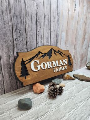 Custom Made Routed Personalized Wood Family Name Sign