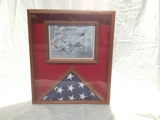 Custom Made 3x5 Flag And Certificate Display