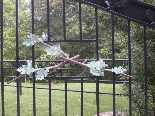 Custom Made Oak Branch Gate Accents