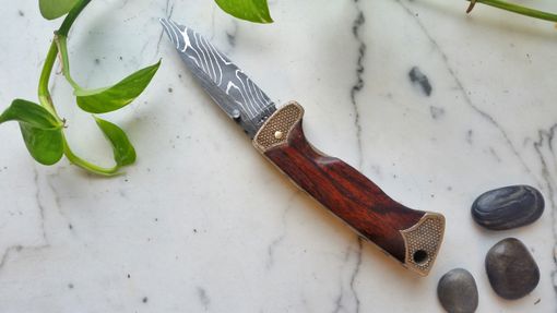 Custom Made Damascus Folding Knife