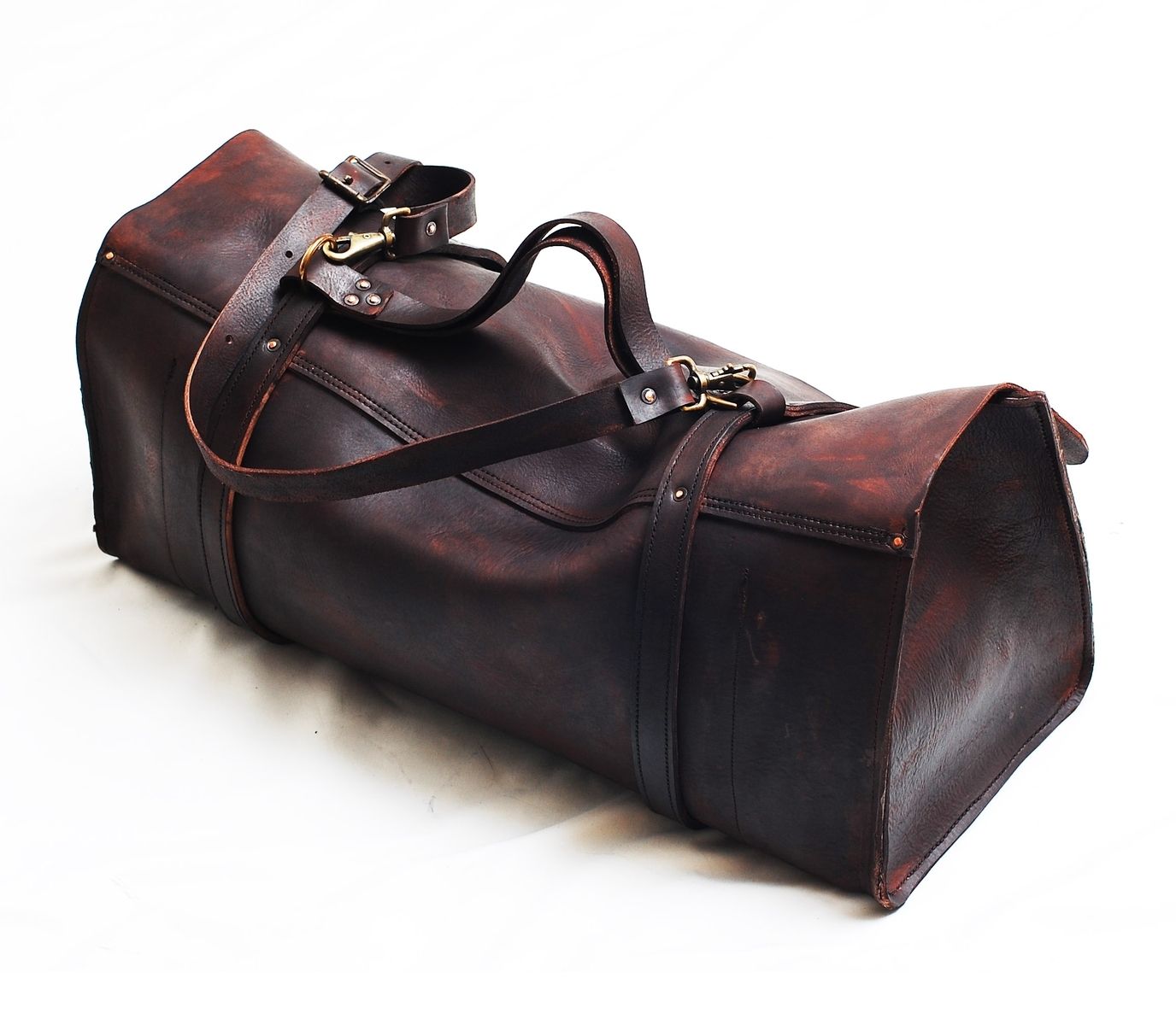 Hand Crafted Duffle Bag by Sizzlestrapz | CustomMade.com