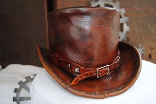Custom Made Leather Top Hat