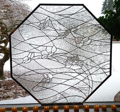 Custom Made Octagonal Window - Winter Dogwood