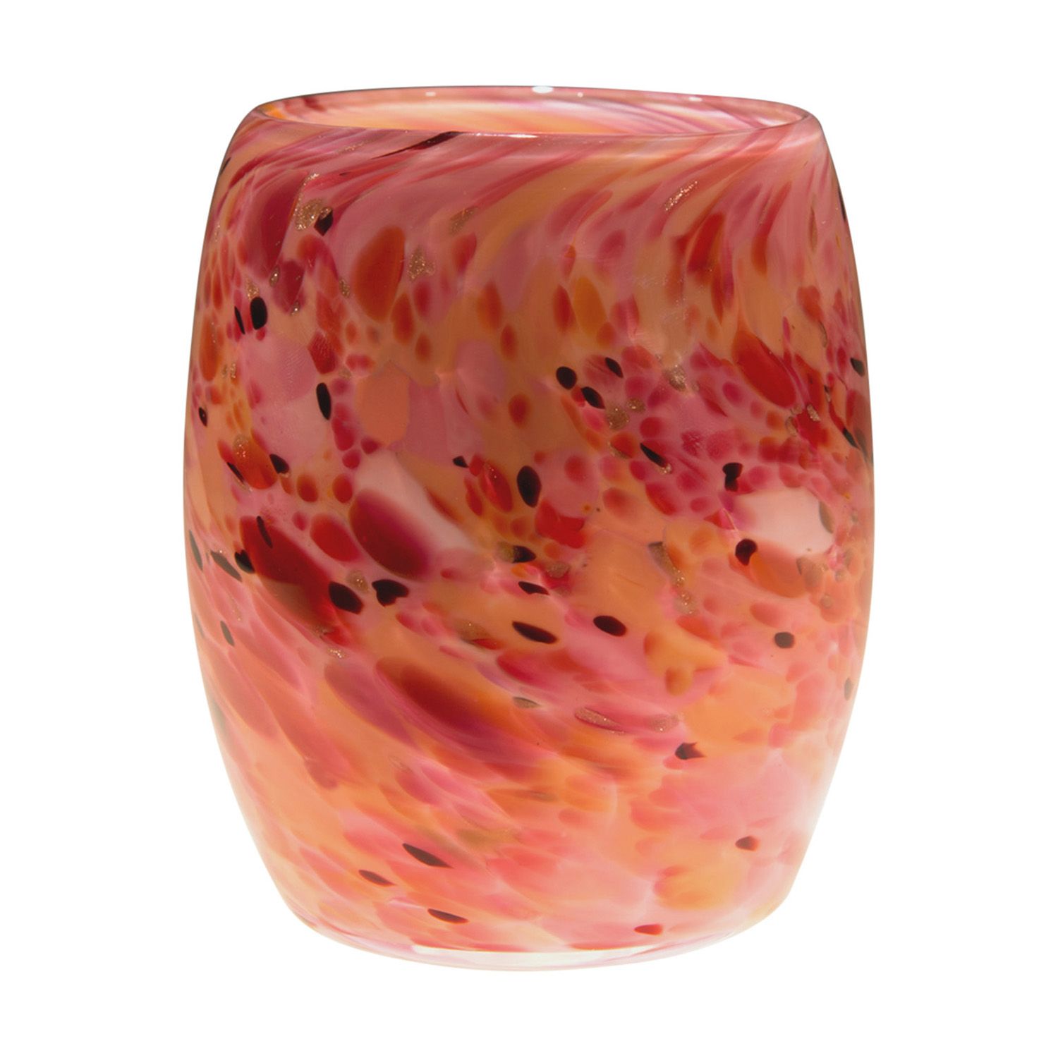 Buy a Custom Made Votive Candle Holder. Hand Blown Art Glass In Pink