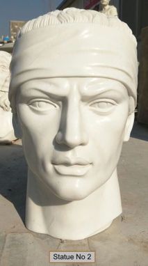 Custom Made Marble Statue, Bust Of Runner