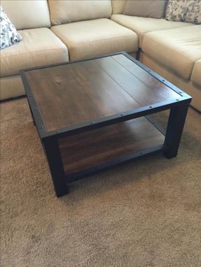 Custom Made Coffee Table,Industrial,Wood Table,Living Room,Office