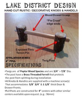 Custom Made Rustic Pulls & Handles (Appalachian Series)