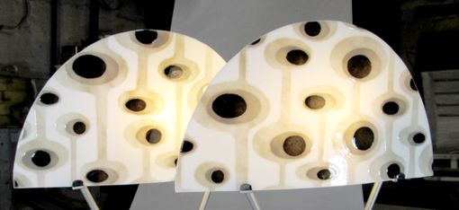 Custom Made Custom Made Glass Lamp Panels For Vintage Italian Modernist Lamps