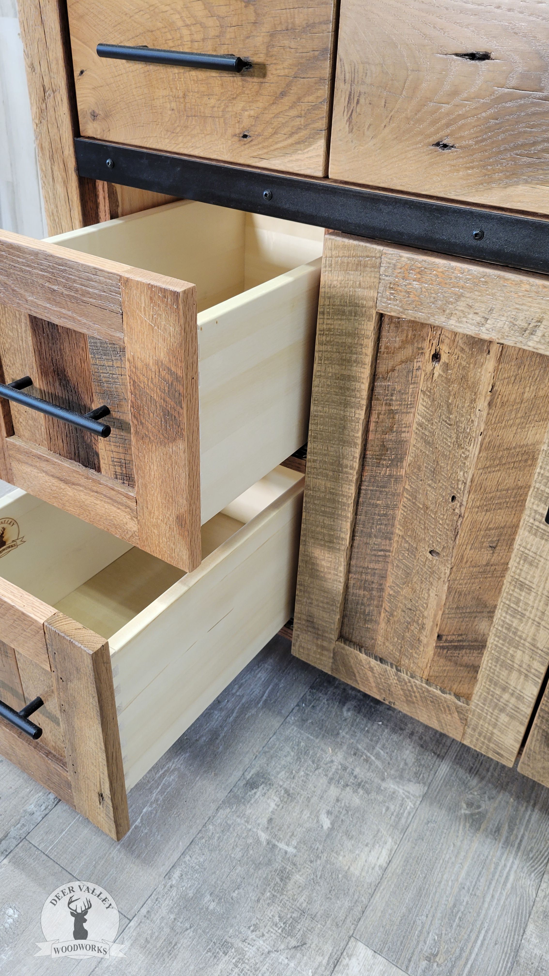 Buy Custom Rustic Barnwood Vanity, made to order from Deer Valley