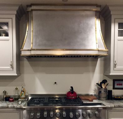 Custom Made Brass And Stainless Range Hood