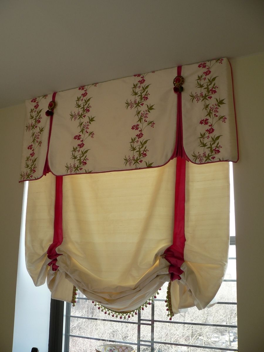 Hand Crafted Balloon Shade With Accented Inverted Pleat by Caty's Cribs