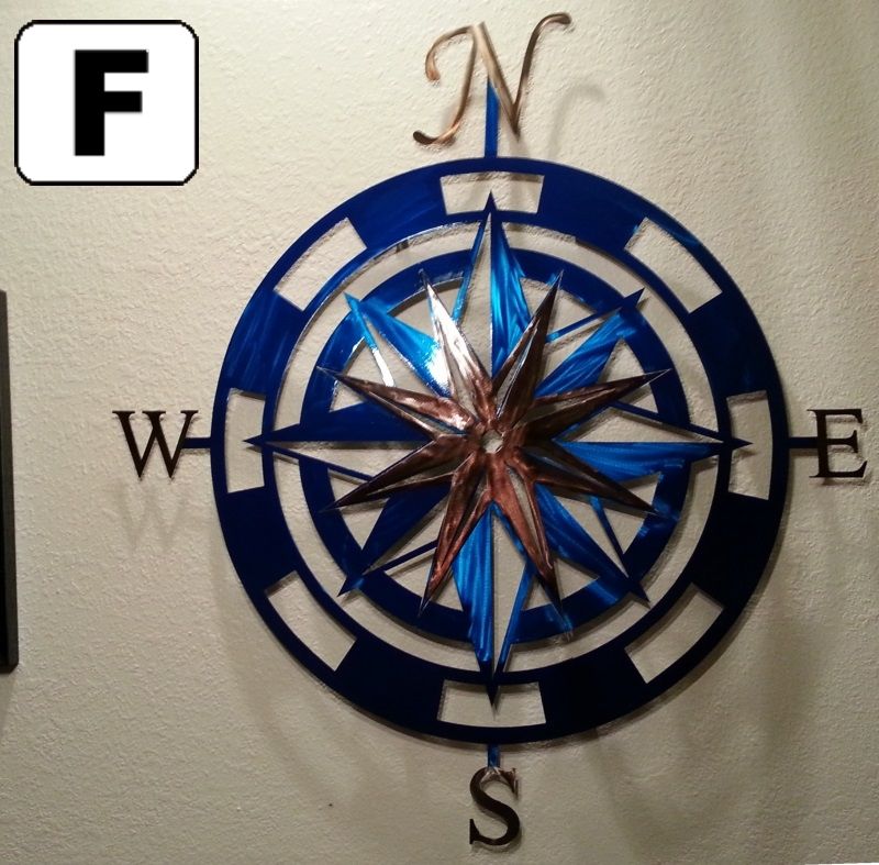 Buy Hand Made Compass Rose Metal Wall Art Home Decor Made To Order From Superior Iron Artz Llc 3572