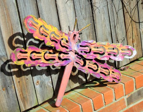 Custom Made Outdoor Metal Dragonfly Sculpture Interior Wall Art Wallhanger