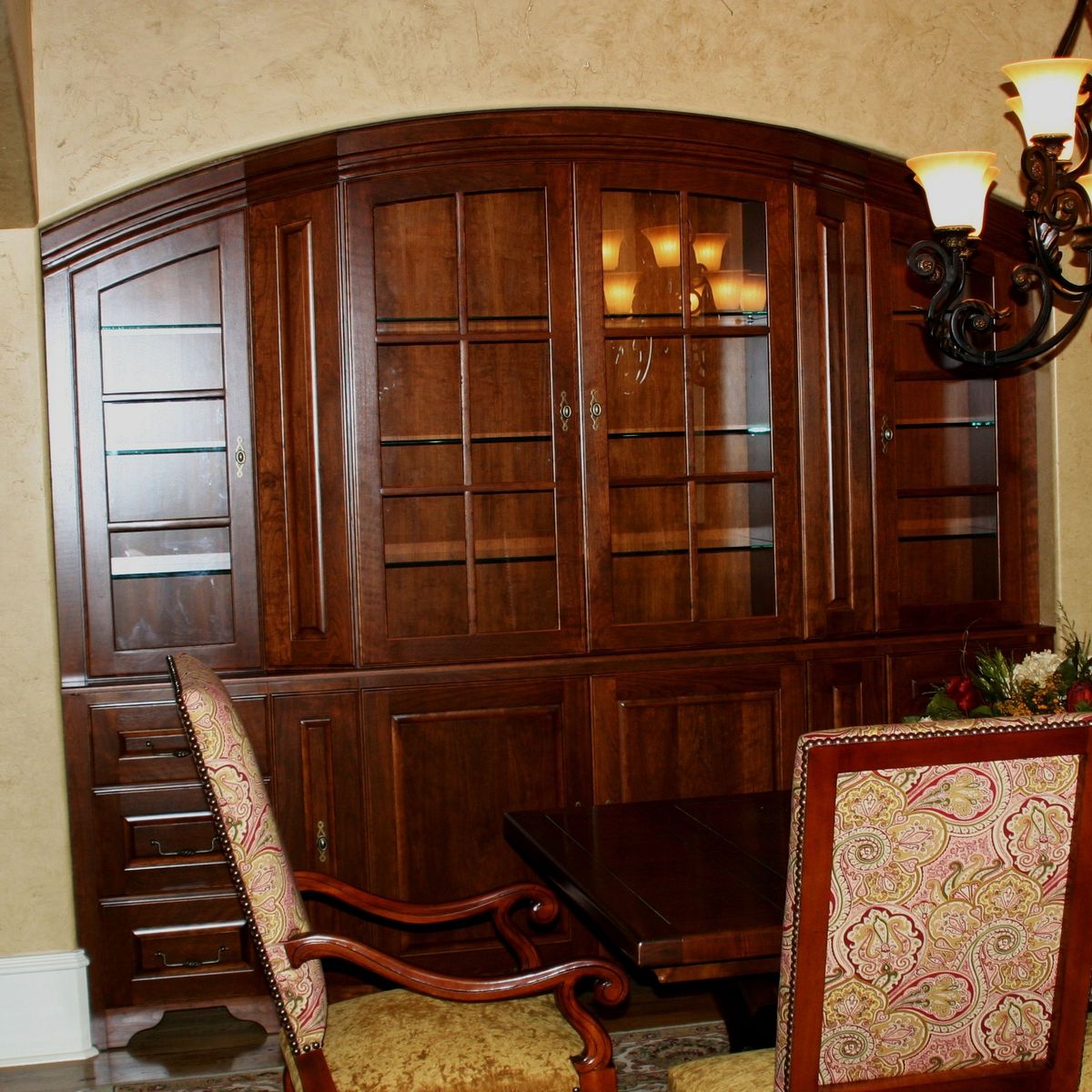 Custom Cherry Dining Room China Cabinet by Carolina Wood ...