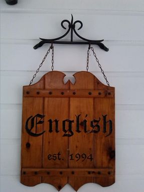 Custom Made Hand Carved Sign