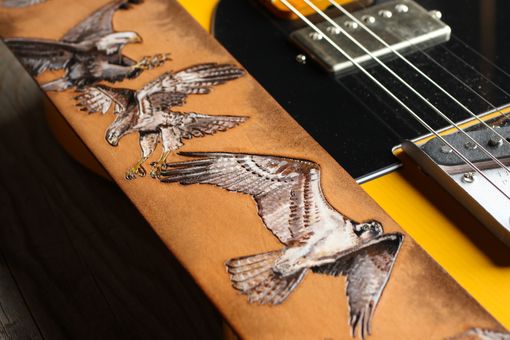 Custom Made Italian Leather Art Guitar Straps