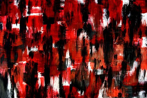 Custom Made Modern Abstract Painting Original On Canvas Titled: Faceless Neighbors