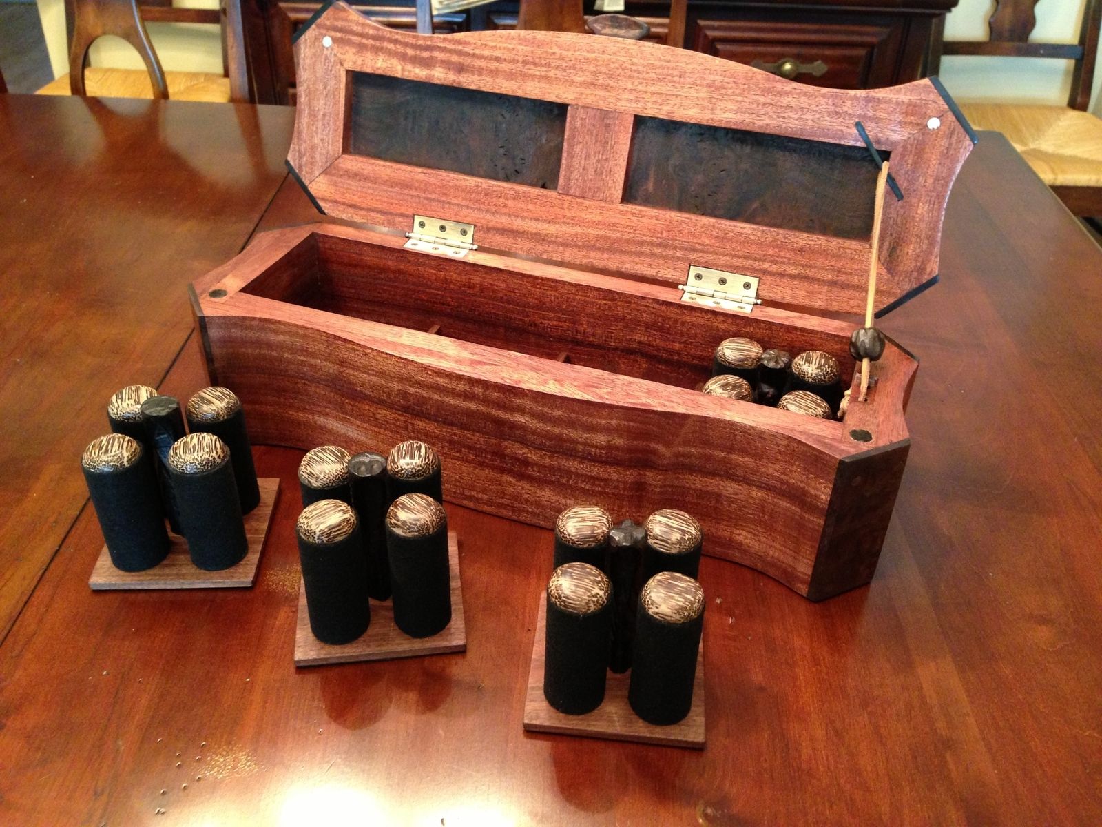 Custom Made Napkin Ring Storage Box by Mark Alan Artisan Woods