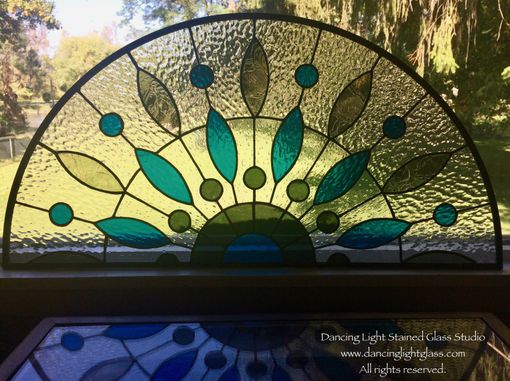 Custom Made Half Round Sister Stained Glass Transoms