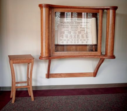 Custom Made Commemorative Torah Display And Small Table