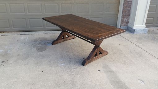 Custom Made Iron Rod Farmhouse Table