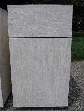 Custom Made Bleached And Whitewashed Oak Nightstands