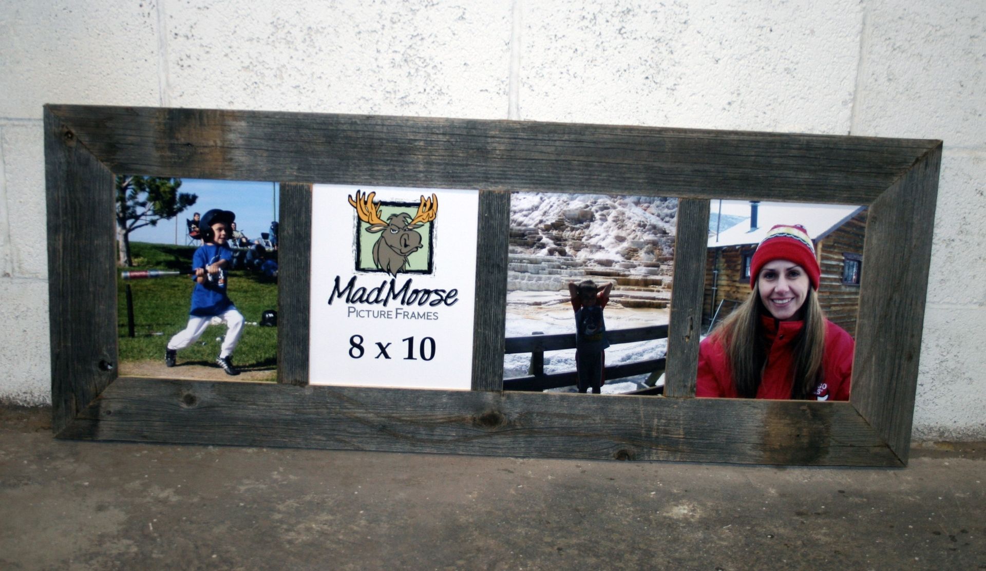 Custom Barn Wood Picture Frame With Four 8x10 Panes by HistoricWoods by