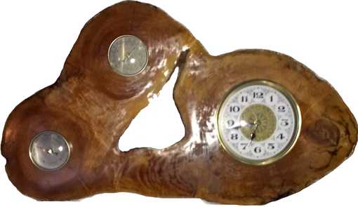 Custom Made Live Edge Wood Clock