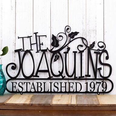 Custom Made Established Family Name Sign, Metal Sign Personalized Outdoor, Wedding Gift, Last Name Sign For Wall