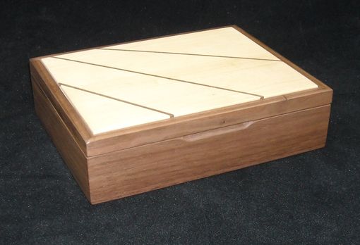 Custom Made Walnut And Maple Jewelry Box