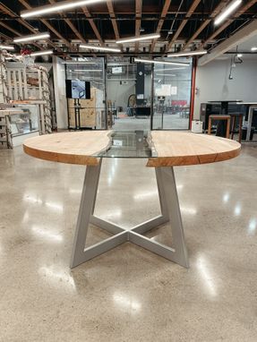 Custom Made 'Eclipse' Maple Glass River Dining Table