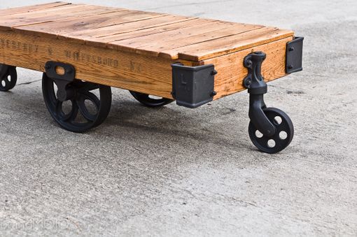 Custom Made Factory Cart Coffee Table