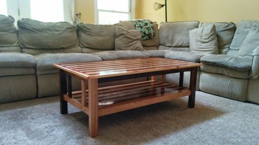 Custom Made Oak And Black Walnut Coffee Table