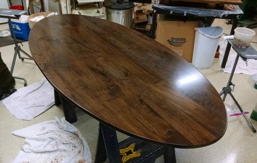 Custom Made Solid Walnut Oval Dining Table Or Desk Top