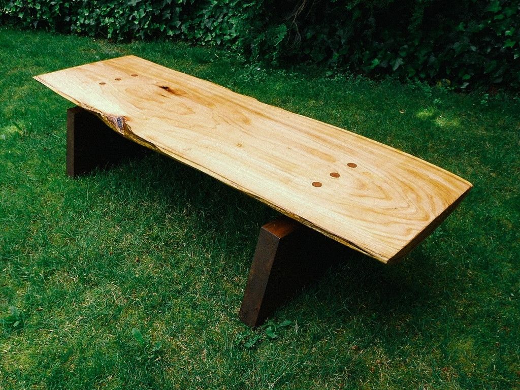 Hand Made Alaska Cedar Slab Coffee Table by Wood Shed