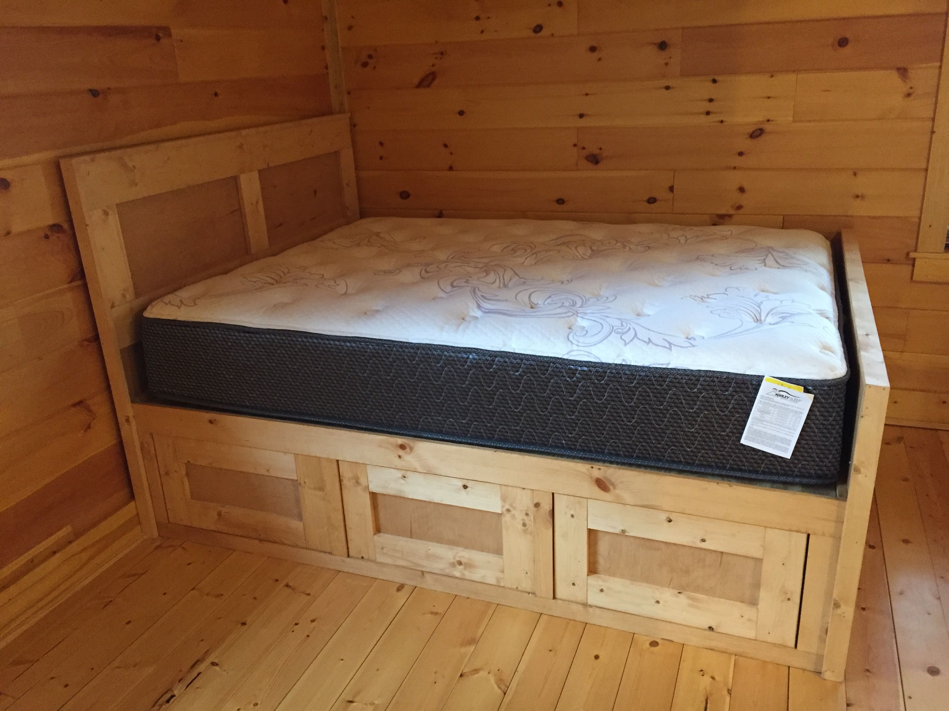 Custom Natural Pine Queen Bed by EdWood Custom Furniture