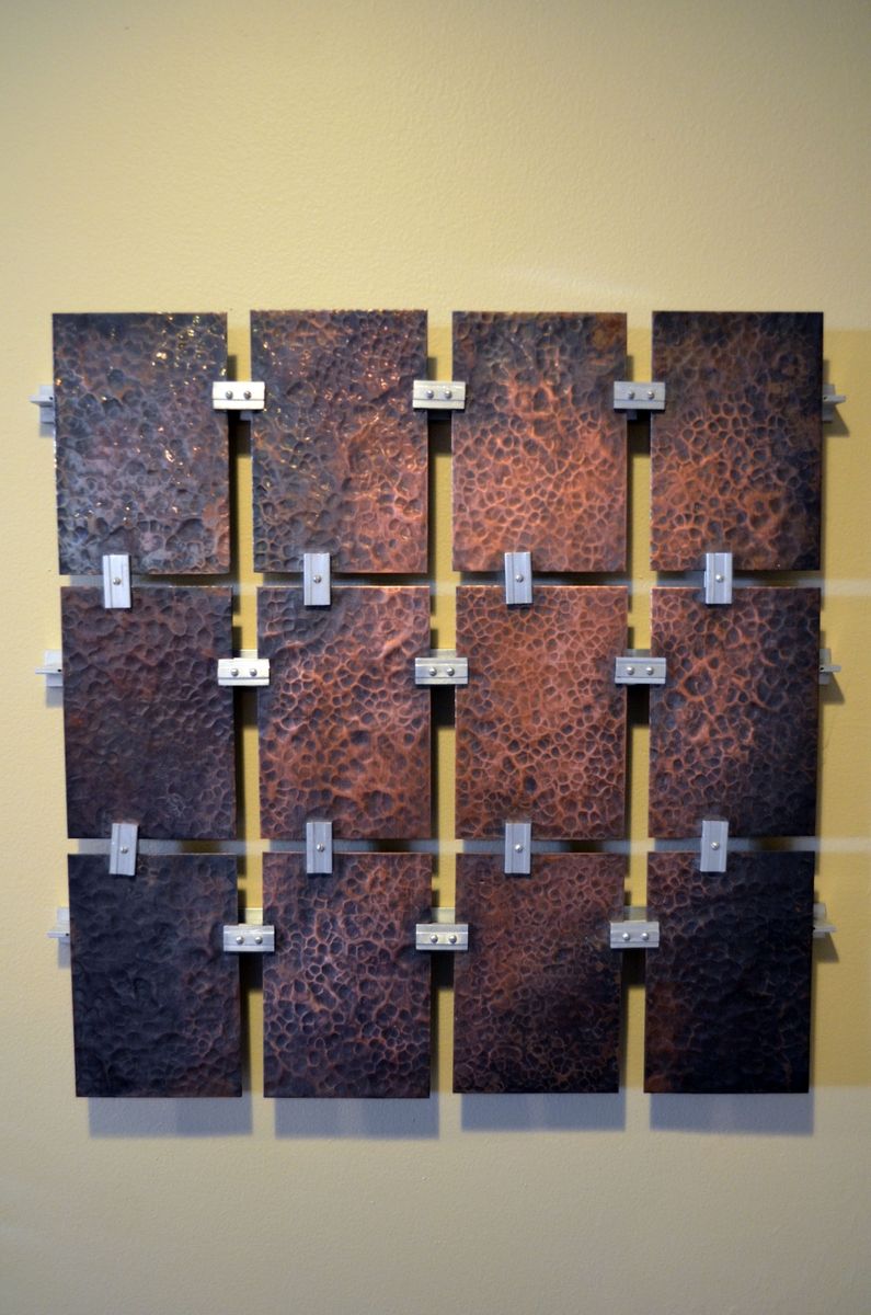 Custom Made Hammered Copper Wall Art by Fabitecture