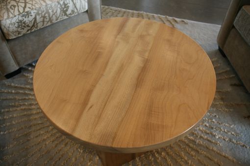 Custom Made Round Hardwood Coffee Table