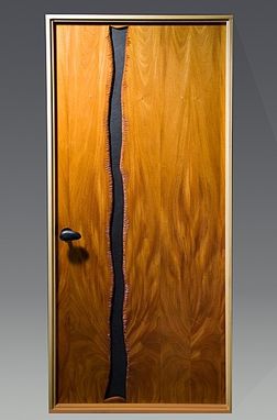 Custom Made Slate And Mahogany Door