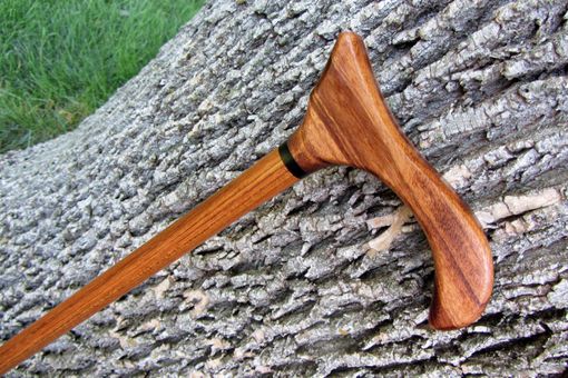 Custom Made Walking Cane - Tigerwood (Concalo Alves), African Blackwood, Brazilian Cherry 36