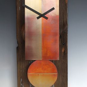 clock pendulum copper wood barn custommade custom