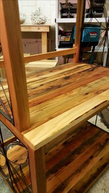 Custom Made Reclaimed Wood And Steel Shelf