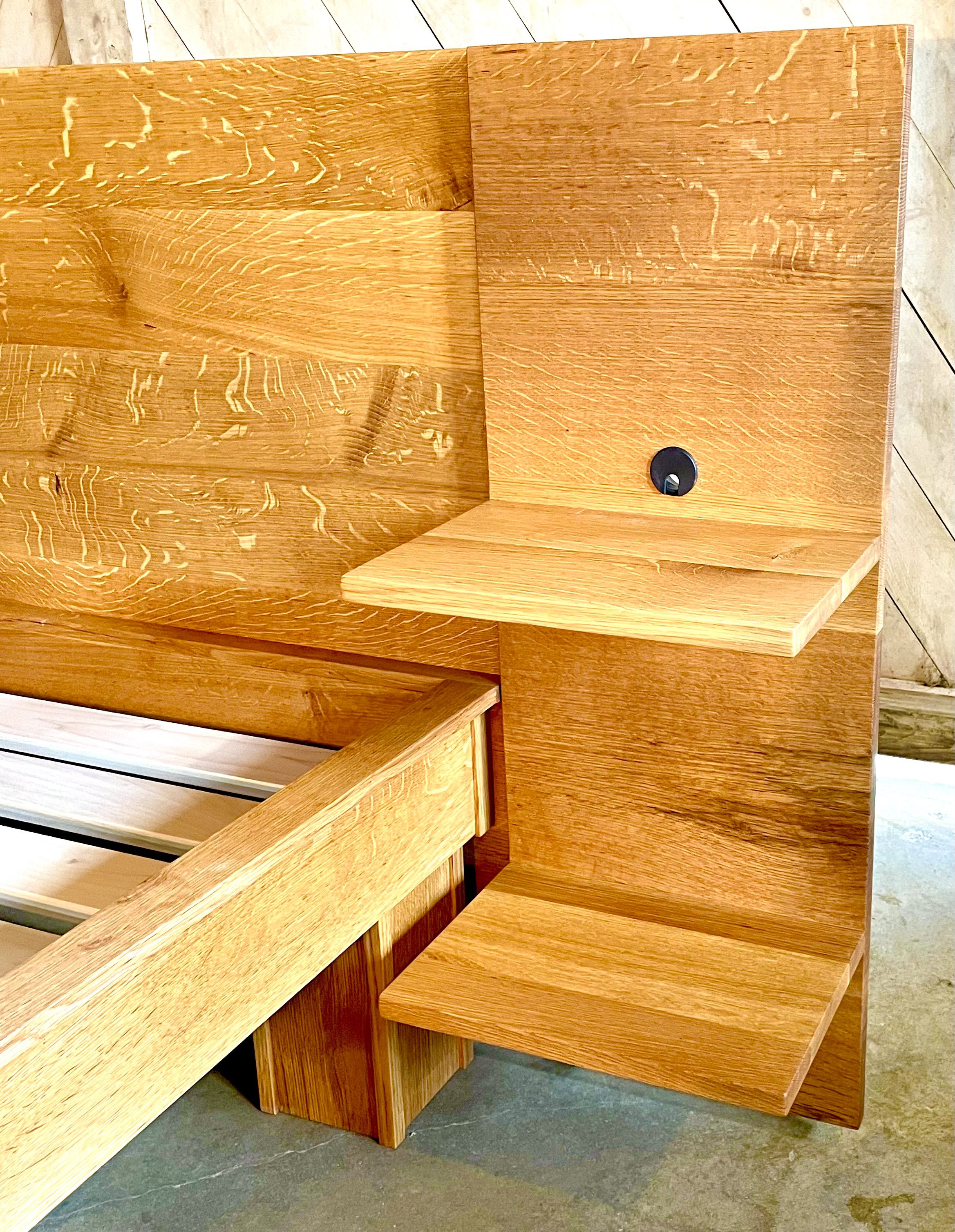 Custom Modern Platform Bed With Shelves by Kit Clark Furniture