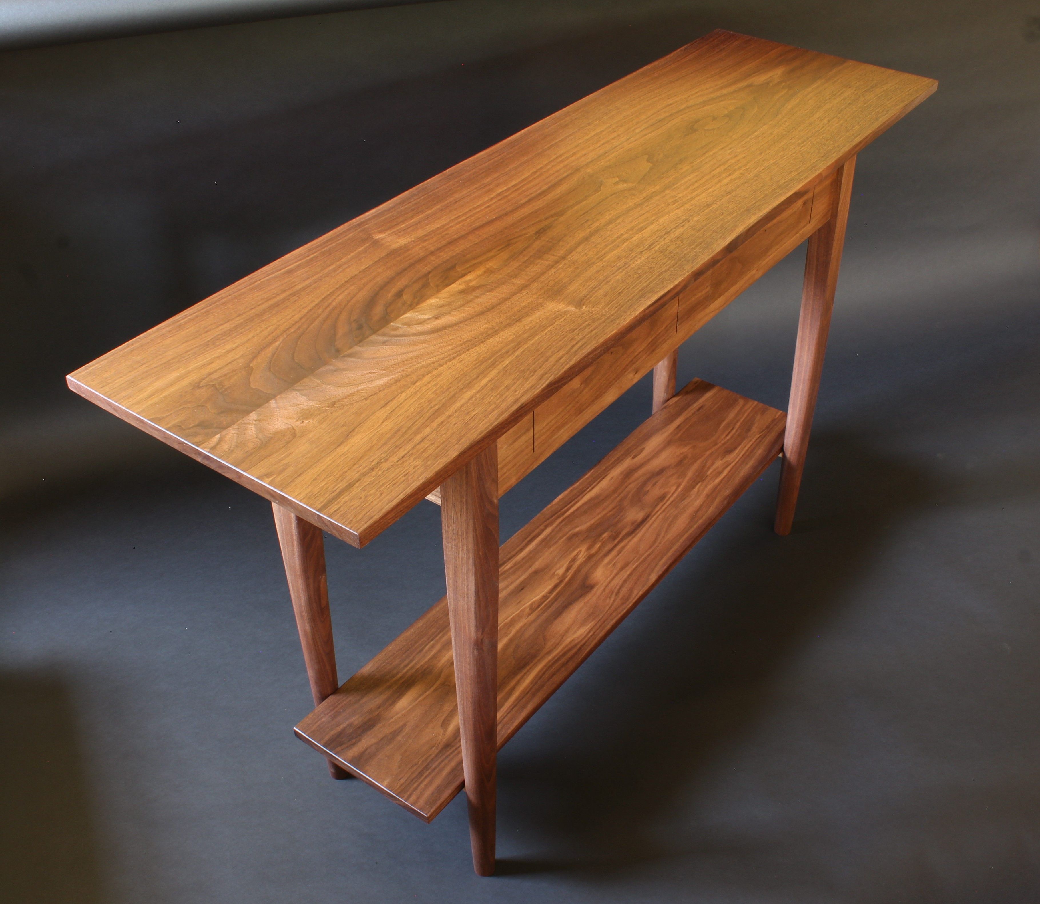 Custom Made Console Table In Walnut by Daniel Anderson Designs