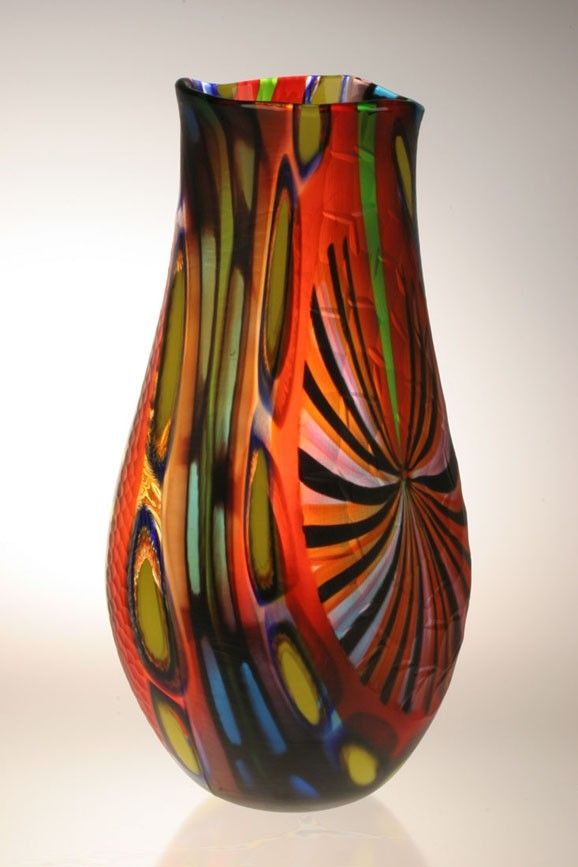 Hand Crafted Murano Art Glass Vase By Gianluca Vidal by Joseph Wright ...