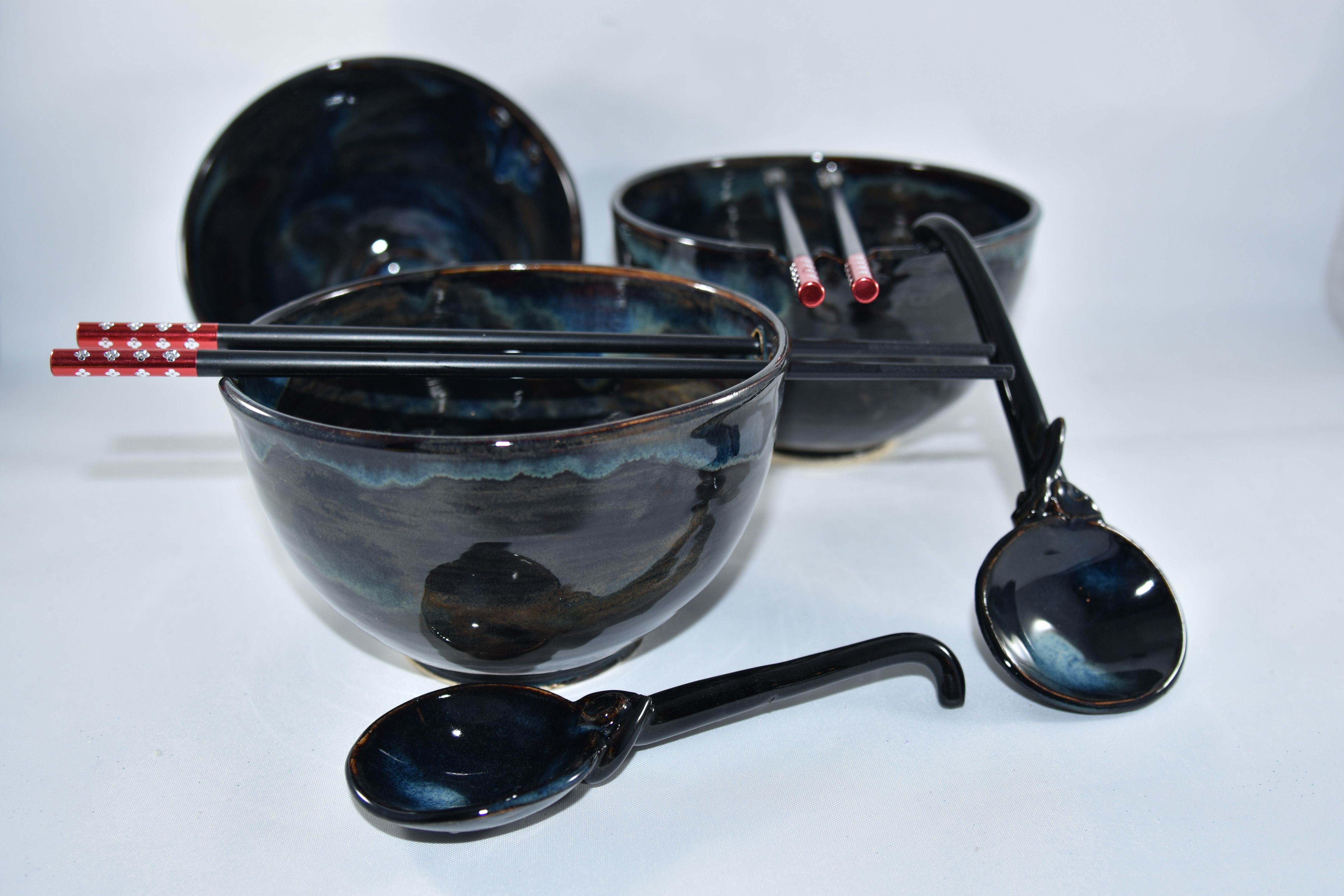 Eternal Night Soup Bowls With Handles