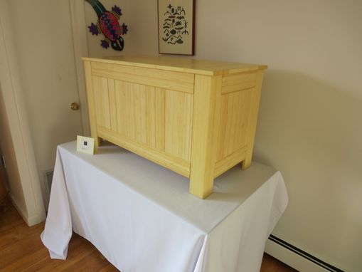Custom Made Solid Bamboo, Paneled Blanket Chest.
