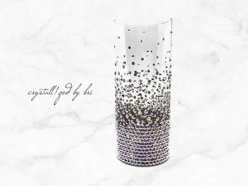Custom Made Crystallized Collins Glass 12oz Bar Drink Bling Genuine European Crystals Bedazzled