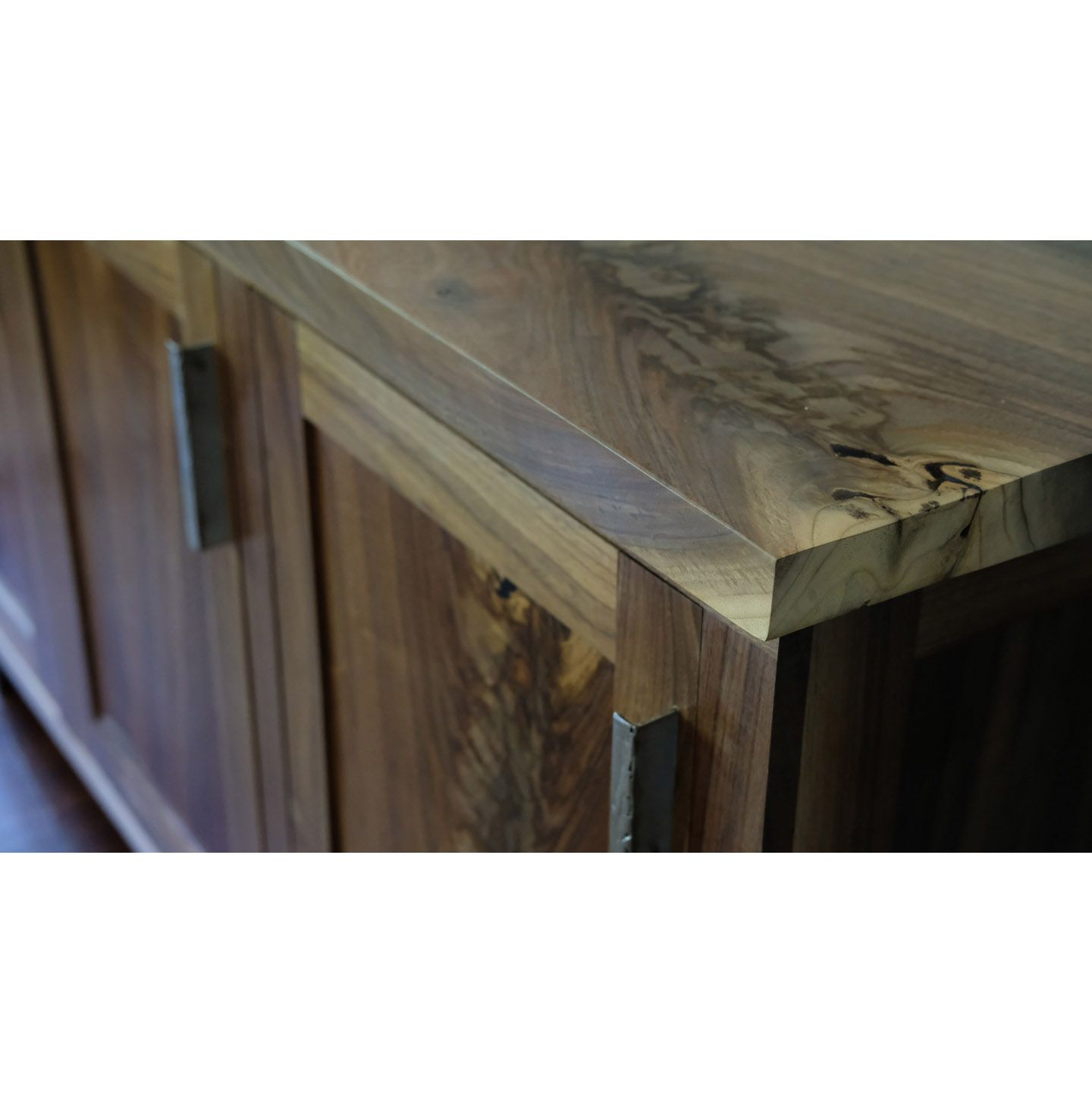 Hand Crafted Black Walnut Slab Entry Table by Stasis Woodworking